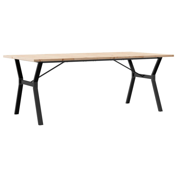 Esstisch Kiefer Massivholz & Stahl Y-Gestell 200cm