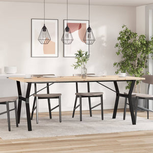 Esstisch Kiefer Massivholz & Stahl Y-Gestell 200cm