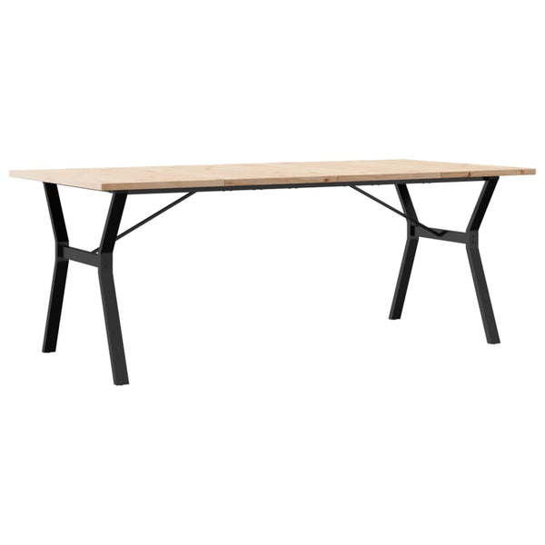 Esstisch Kiefer Massivholz & Stahl Y-Gestell 200cm