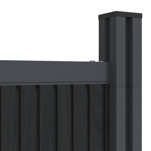 Graues WPC Zaunelement 353x186 cm