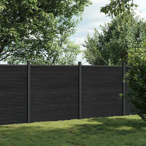 Graues WPC Zaunelement 353x186 cm