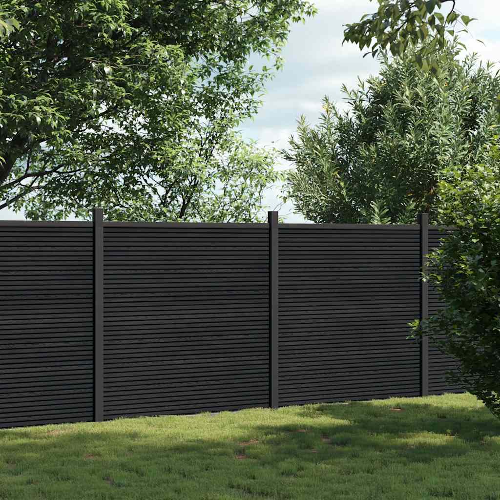 Graues WPC Zaunelement 353x186 cm