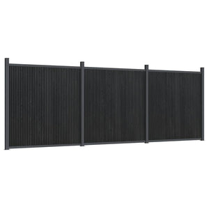 Graues WPC Zaunelement 526x186 cm