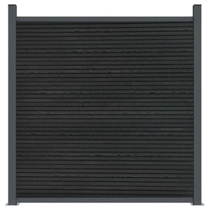 Graues WPC Zaunelement 526x186 cm