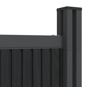 Graues WPC Zaunelement 526x186 cm