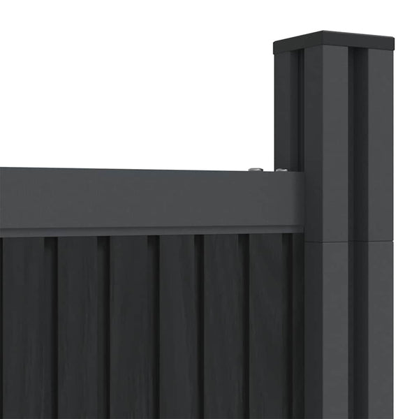 Graues WPC Zaunelement 526x186 cm