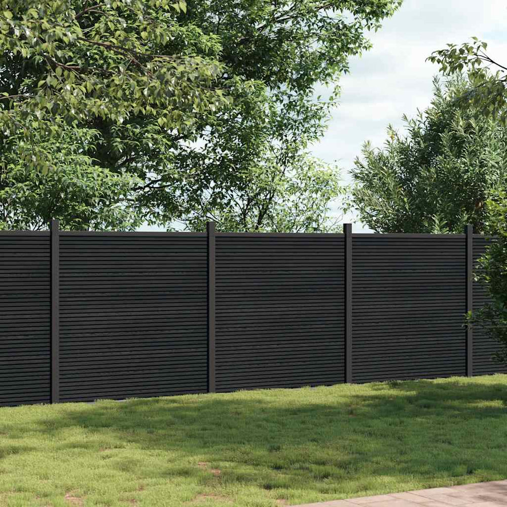 Graues WPC Zaunelement 526x186 cm