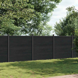 Graues WPC Zaunelement 526x186 cm