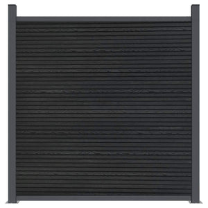 Graues WPC Zaunelement 699x186 cm