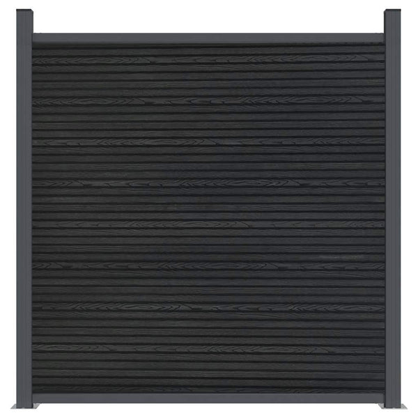 Graues WPC Zaunelement 699x186 cm