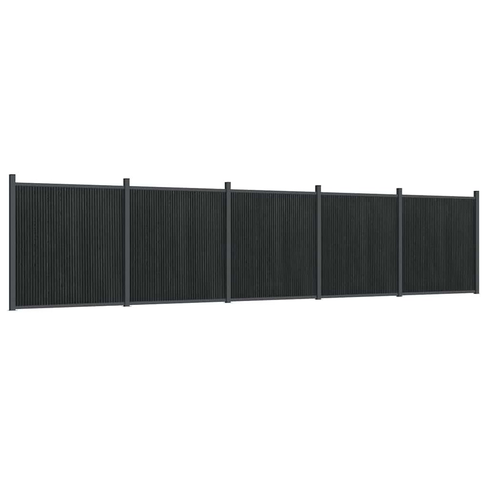 WPC Zaunelement Grau 872x186 cm
