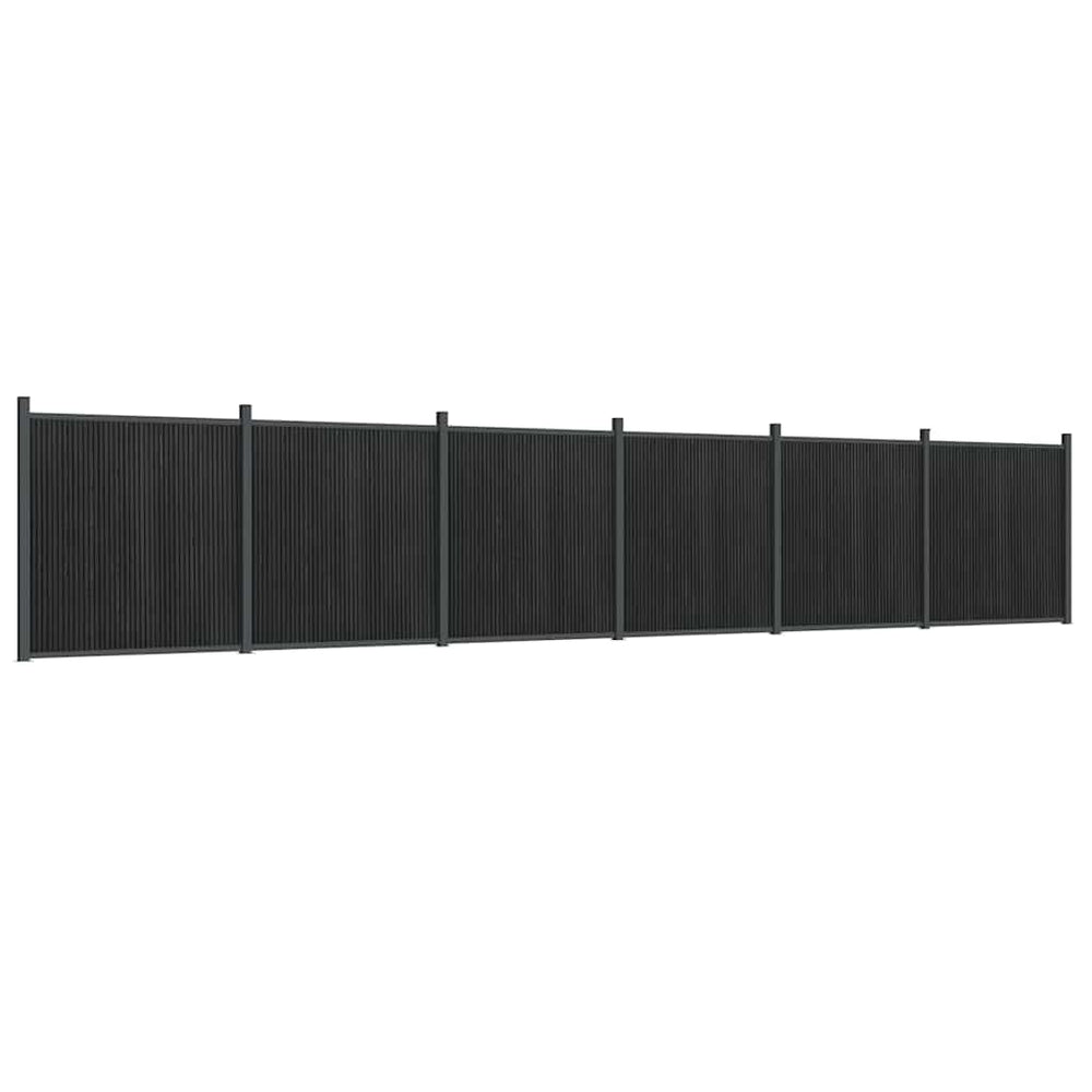 Graues WPC Zaunelement 104,5x186 cm