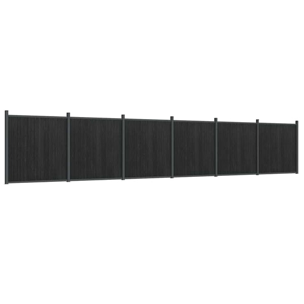 Graues WPC Zaunelement 104,5x186 cm