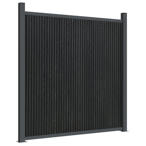 Graues WPC Zaunelement 104,5x186 cm