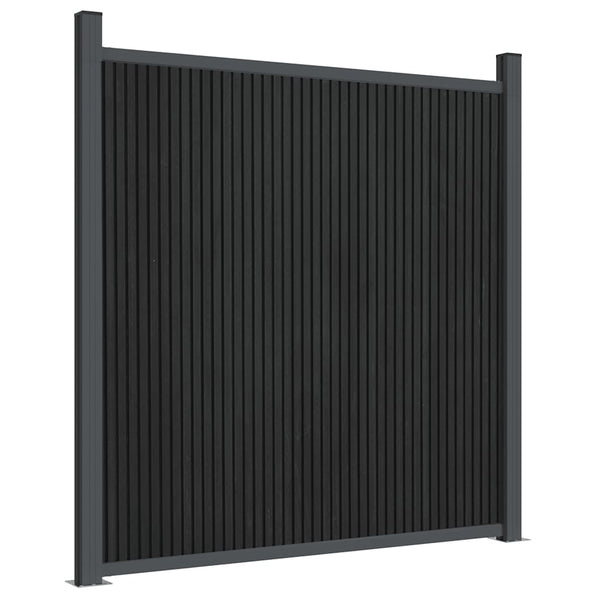 Graues WPC Zaunelement 104,5x186 cm