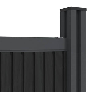 Graues WPC Zaunelement 104,5x186 cm