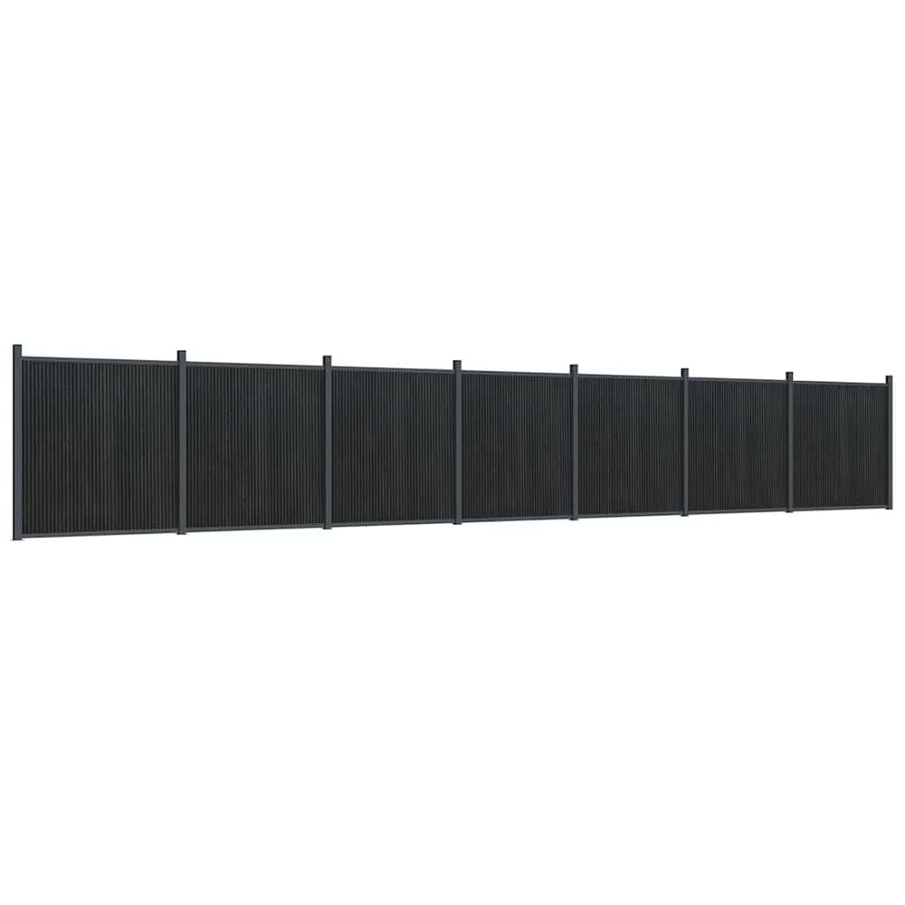 WPC Zaunelement Grau 1218x186 cm
