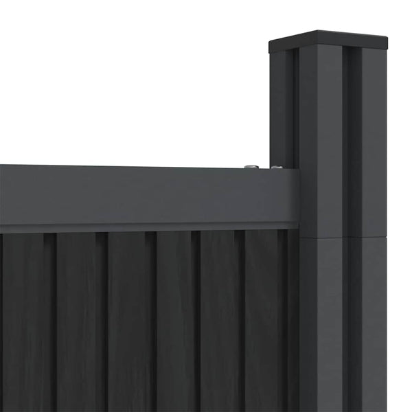 WPC Zaunelement Grau 1218x186 cm
