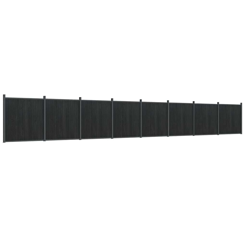 Graues WPC Zaunelement 1391x186 cm