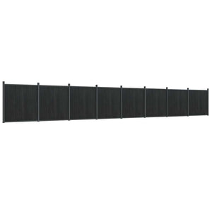 Graues WPC Zaunelement 1391x186 cm