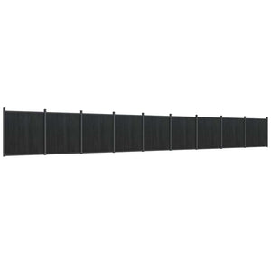 Graues WPC Zaunelement 1564x186 cm