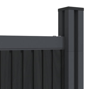 Graues WPC Zaunelement 1564x186 cm