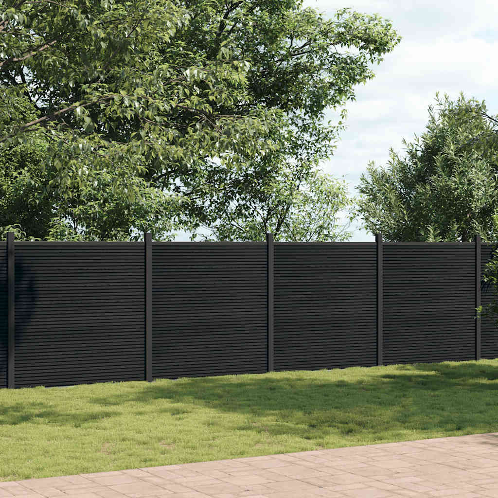 Graues WPC Zaunelement 1564x186 cm