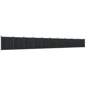 Graues WPC Zaunelement 1737x186 cm