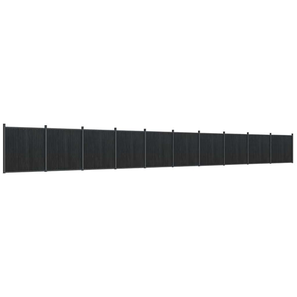 Graues WPC Zaunelement 1737x186 cm
