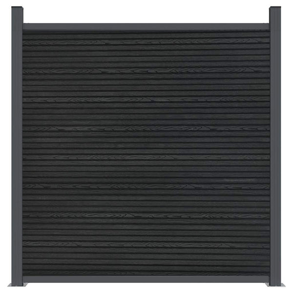 Graues WPC Zaunelement 1737x186 cm