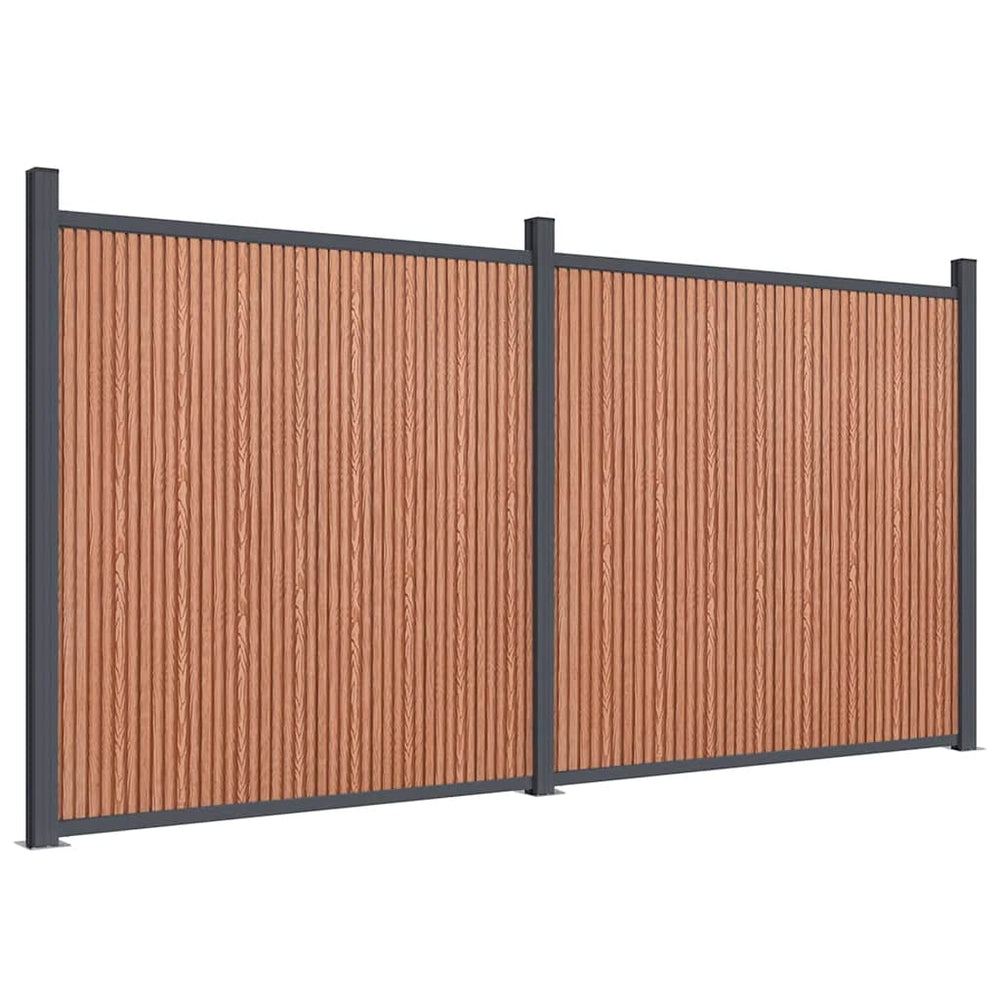WPC Zaunelement Braun 353x186 cm