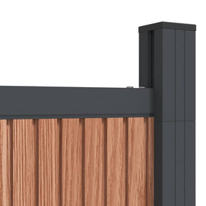 WPC Zaunelement Braun 353x186 cm
