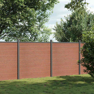 WPC Zaunelement Braun 353x186 cm