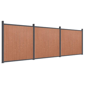 WPC Zaunelement Braun 526x186 cm