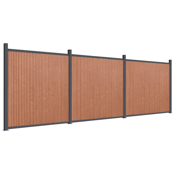WPC Zaunelement Braun 526x186 cm