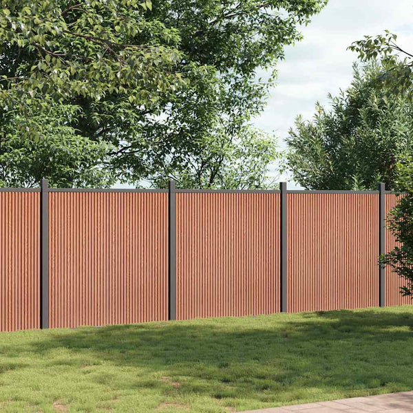 WPC Zaunelement Braun 526x186 cm