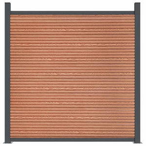 WPC Zaunelement Braun 526x186 cm