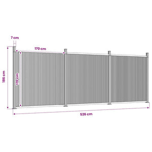 WPC Zaunelement Braun 526x186 cm