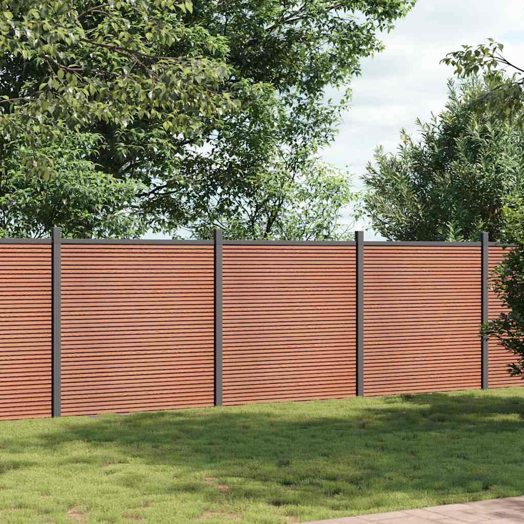 WPC Zaunelement Braun 526x186 cm