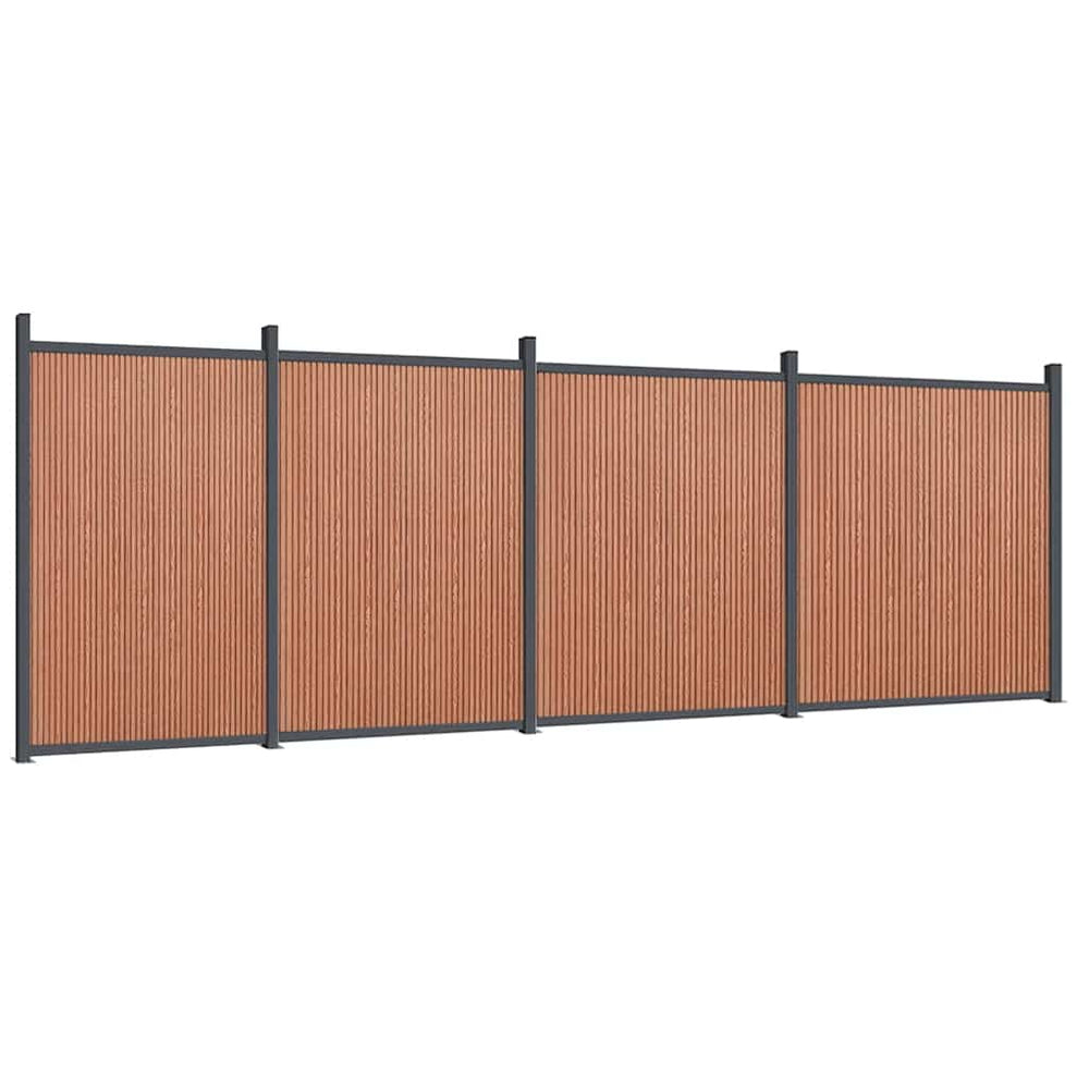 WPC Zaunelement Braun 699x186 cm