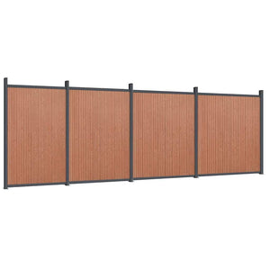WPC Zaunelement Braun 699x186 cm