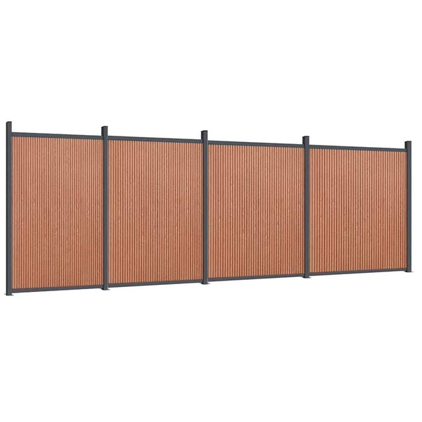 WPC Zaunelement Braun 699x186 cm