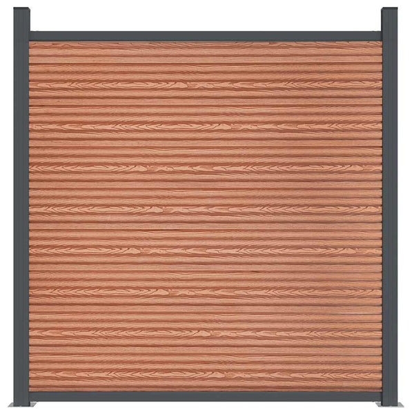WPC Zaunelement Braun 699x186 cm