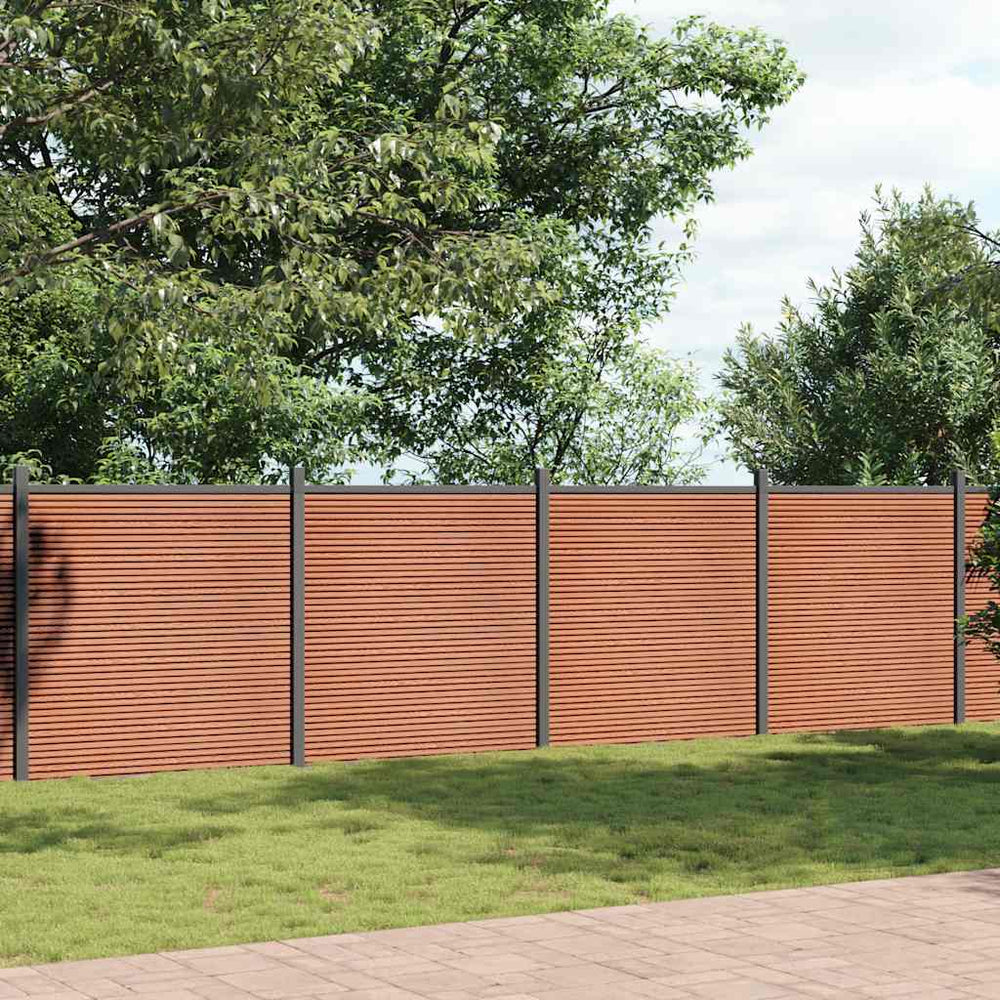 WPC Zaunelement Braun 699x186 cm