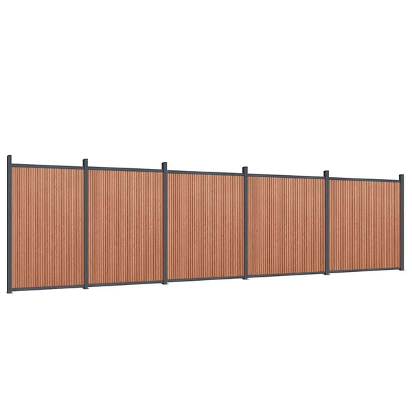 WPC Zaunelement Braun 872x186 cm