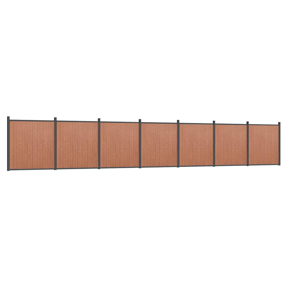 WPC Zaunelement Braun 1218x186 cm