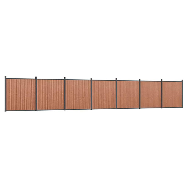 WPC Zaunelement Braun 1218x186 cm