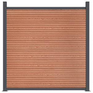 WPC Zaunelement Braun 1218x186 cm