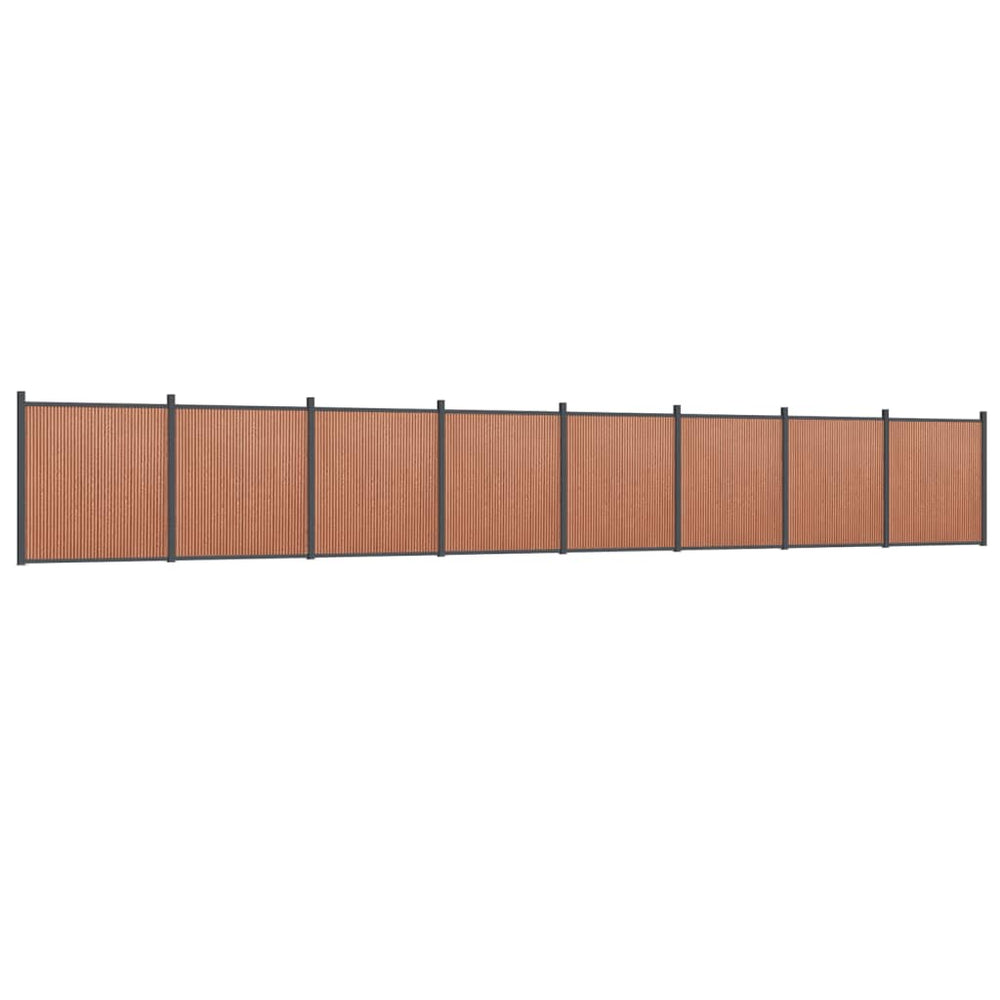 WPC Zaunelement Braun 1391x186 cm