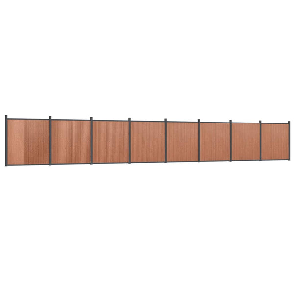 WPC Zaunelement Braun 1391x186 cm
